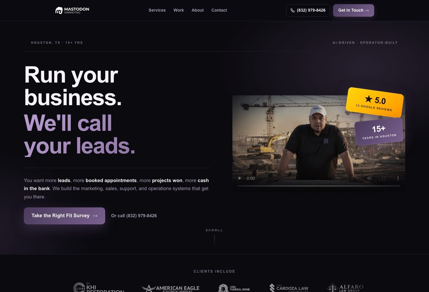 Mastodon Marketing website screenshot