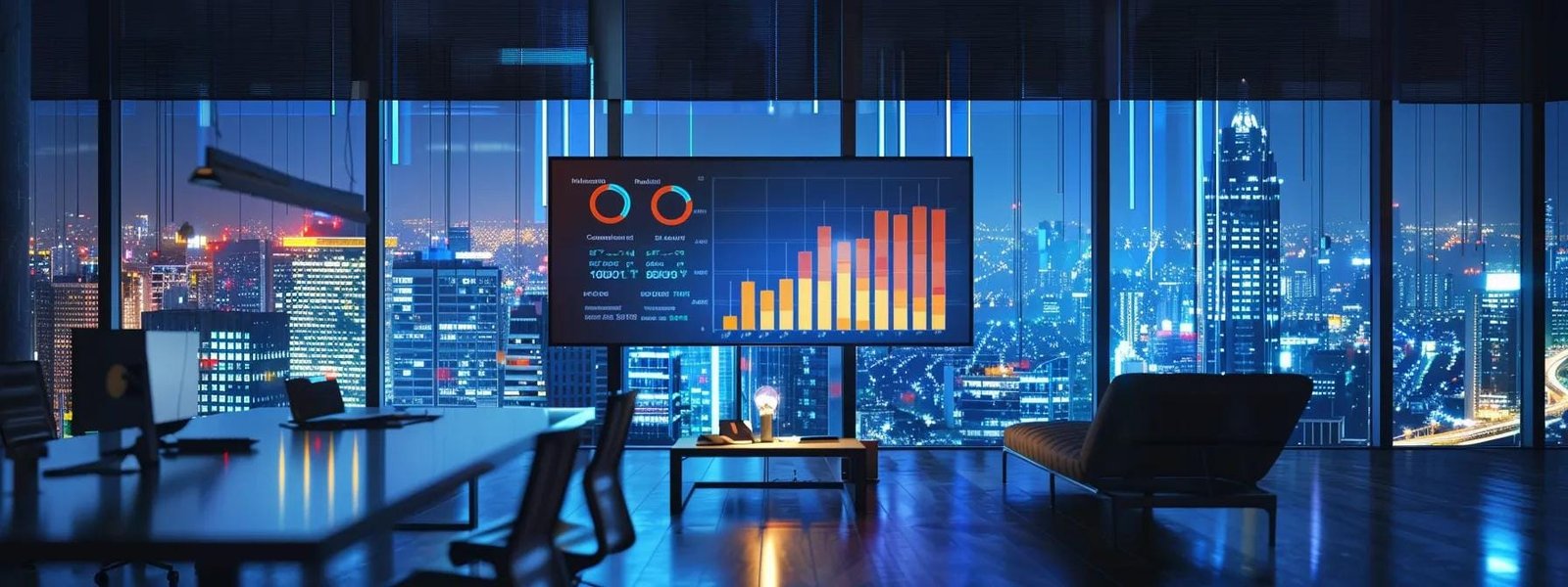a dynamic office workspace showcases a large screen displaying colorful graphs and analytics, symbolizing the critical comparison of mastering seo versus facebook ads for online business growth, illuminated by sleek, modern lighting. a dynamic office workspace showcases a large screen displaying colorful graphs and analytics, symbolizing the critical comparison of mastering seo versus facebook ads for online business growth, illuminated by sleek, modern lighting.