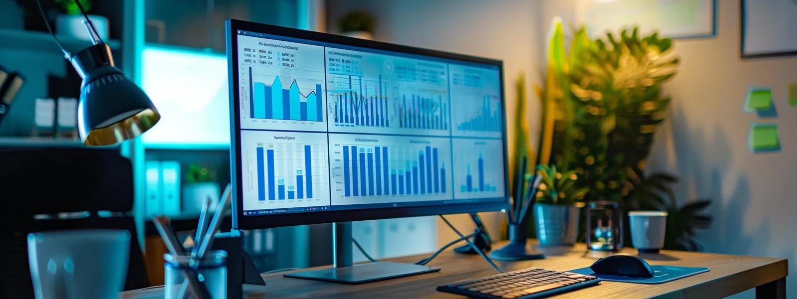 a sleek office workspace, featuring a modern computer with vibrant graphs and analytics displayed on the screen, illuminated by soft overhead lighting, emphasizing the strategic analysis of seo's impact on online business growth. a sleek office workspace, featuring a modern computer with vibrant graphs and analytics displayed on the screen, illuminated by soft overhead lighting, emphasizing the strategic analysis of seo's impact on online business growth.